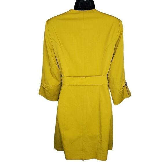 Renata Collection By Ozyil gold button-up trench coat euro 42 (medium) - Picture 2 of 9